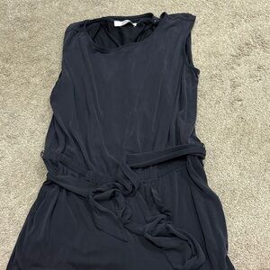 LOFT Charcoal Sleeveless Romper